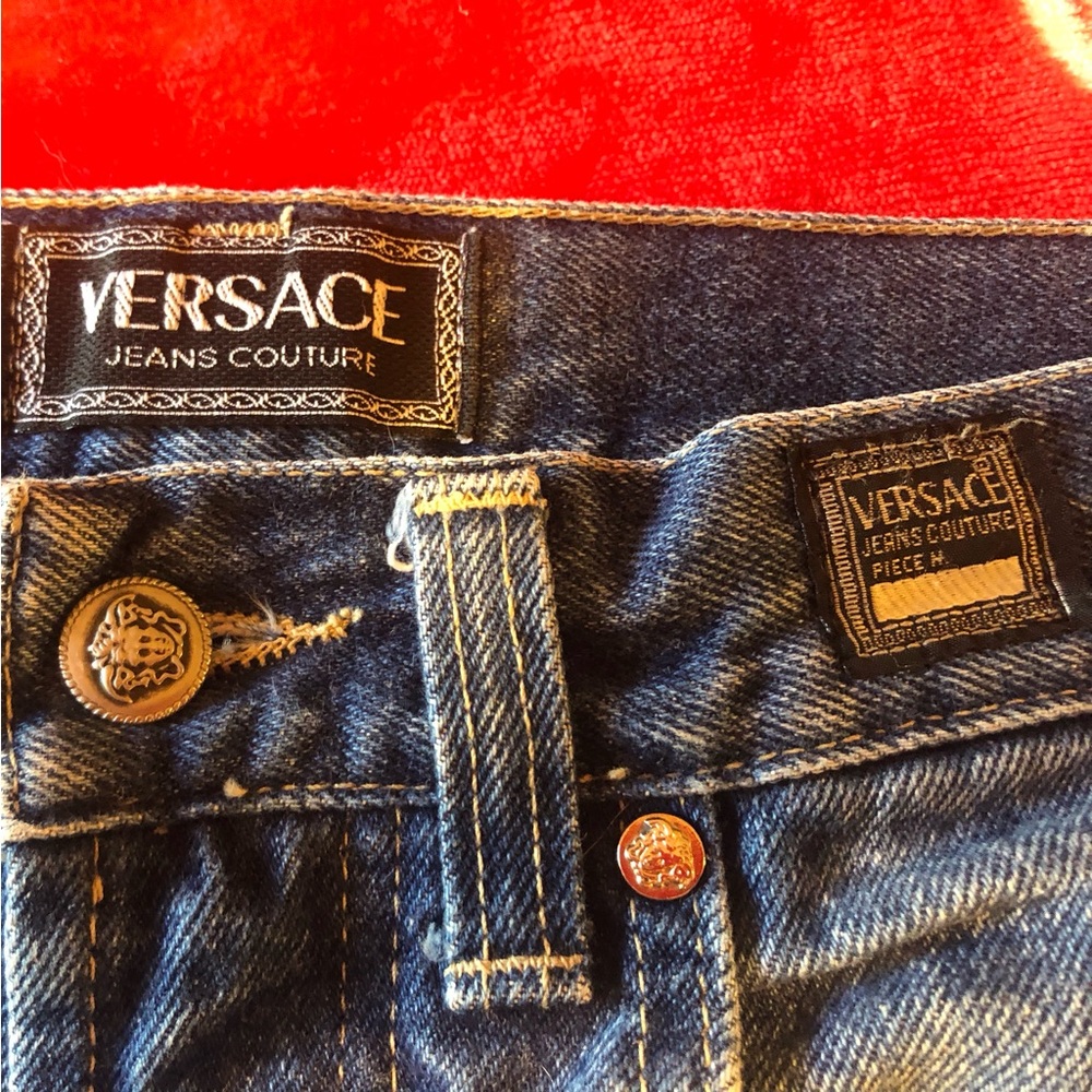 90s high waist Couture Versace Jeans made in Italy. I bought it in Europe. - Picture 2 of 6